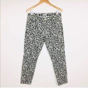Loft Animal Print Modern Skinny Jeans Size 8